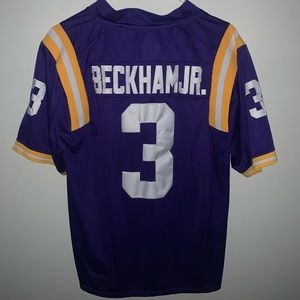 ODELL BECKHAM JR. STITCHED. OBJ. LSU replica jersey. Size Large
